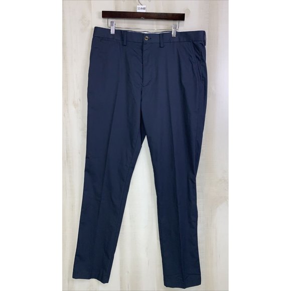 Tailorbyrd Pants Tailorbyrd Navy Blue Stretch Fabric Mens Tapered